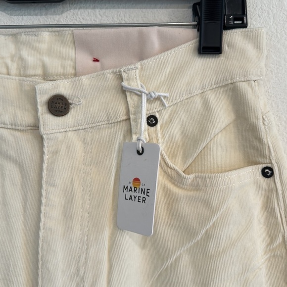 NWT Marine Layer Vintage Straight Corduroy White - Picture 13 of 13